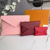 Klasyczne kobiety Pochette Kirigami Torba 3 osobne worki w stylu koperty, które nakładają się na siebie