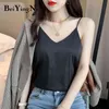 Sexy Women's Top Plain Chiffon Casual Elegant Luxury Harajuku Tank Tops Female White Black Korean Camis Summer OL 210506