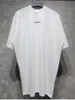 Vetements T-shirt da uomo T-shirt in cotone bianco nero con toppa per affrancatura Camicie firmate di marca T-shirt oversize Uomo Donna Streetwear q7