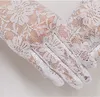 Brudhandskar handskar svart röd vit elfenben kort spets brudhandskar bröllopstillbehör party handskar