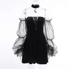 Traf Lato Sexy Dress Kobiety Y2K Gothic Odzież Vintage Harajuku Girls Party Dresses Punk Vestidos Toppy 22434 210712