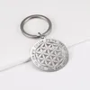 Keychains COOLTIME Flower Of Life Buddhist Necklace Keychain Seed Sacred Geometry Jewelry Yoga Christmas Gift