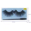 DHL Gratis 25mm Falsk ögonfransar Mjukt ljus Fake 3D Mink Eyelash Glitter Extension Faux Lashes med pensel smink