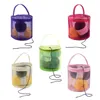 DIY Hand Knitting Tools Hollow Mesh Bag Crochet Hook Thread Pouch Storage Bag Yarn Tote Bags 5 colors CCA10296