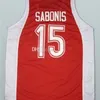 Nikivip Arvydas Sabonis #15 Sowjetunion CCCP Retro-Basketball-Trikot für Herren, genäht, individuell, mit beliebiger Nummer und Namen