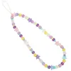 Lien chaîne Mobile perles téléphone sangle étoile charme acrylique perles chaînes téléphone accessoires 2022 mode bijoux pour femmes