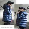-30 Russia Winter Jacket for Boys Children Warm Outerwear Teens Girl Thicken Down Padded Coat Kids Strap Backpack Snowsuit 211027