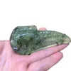 Prezent Naturalny Kryształ Cyzelowanie Wrona Czaszka Obsidian Fluoryt Prehnite Kamień Mineralny Kwarcowy Reiki Healing Home Decor Hallowmas