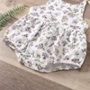 New INS Baby Kids Boys Girls Rompers Floral Sleeveless Straps Unisex Plain Summer Newborn Jumpsuits Climb Cloths Bodysuits 1864 Y2
