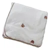 Одеяла пеленки корейский флисовый флис детские детские одеяло для вышивки медведя для детской постельное белье Moses Basket Covers
