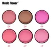 Blush Face Blusher Schöne Palette Makeup Puder Professionelle Bronzer Rote Wange mit Pinsel Kits von Brand Music Blume 6 Farben