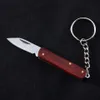 Mini Klassieke Sandelhout Handvat Mes Outdoor Draagbare Sleutelhanger Zakmessen Camping Portables Pocket Rugzak EDC Tool