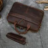 Men Briefcase Genuine Leather Laptop Bag 15 6 PC Doctor Lawyer Computer Bag Cowhide Male Cow Mens Bags288G