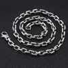 Kedjor 925 Sterling Silver Retro Thai Men 7mm Link Chain ClaVicle Halsband Passale Pure S925 Box Drop