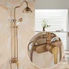 Antique Shower Set European-Style Vintage Head Brass Bathroom Faucet Household Top Spray Fixtures AT899 Sets