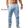 Men Pants Male Cotton Linen Summer quick-dry Breathable Solid Color Linen Trousers Street Casual Comfortable Thin section Male Y0811