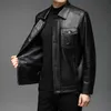 Herren Lederjacke Mäntel Verdickung Fell PU Oberbekleidung Schlanke Winterjacken Braun Schwarz Plus Größe XXXXL Äußere Herrenbekleidung Tops