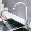 Kitchen Faucet Stainless Steel Single Handle Pull Out Kitchen Sink Water Mixer Tap 360 Rotation Shower Faucet Stream Sprayer 210724