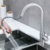 Robinet de cuisine en acier inoxydable à poignée unique, extractible, mitigeur d'eau d'évier de cuisine, robinet de douche à rotation 360, pulvérisateur de jet 210724