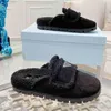 2021 Desiner topkwaliteit wollen topschoenen winter pluche half slippers indoor le warme vos sandalen voor vrouwelijke glijbanen met box6693922