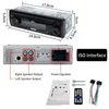 Universal Car Radio Audio 12-24V Truck Bluetooth Stereo MP3 Player FM Receiver 60Wx4 With Colorful Lights AUX USB TF Card Auto Kit283O