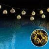 SSL-12 LED 4,8 m 20led Ogrodnictwo Panel Słoneczny Lekkie Ball Holiday Garden Party Wedding Decoration - kolorowy