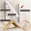 Laundry Bags Folding Clothes Hanger Adjustable Drying Rack Retractable Coat Home Storage Organiser Instant Closet Wall Mounted With S