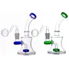 En ucuz Cam Beher Bong Sigara Borular Inline Matrix Perc 6.8 inç Recycler Fıskiye Su Borusu 14mm Erkek Yağ Yakıcı Boru 1 adet