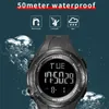 Digital Watch Men Smael 50m Vattentät Klockor LED Klocka Larm Svart Armband Stopwatch 1016 Sport Watch Digital Klockor För Män Q0524