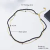 Sterling Silver Necklace Female Black Crystal Style Fashion Simple Double-Line Choker Gold Color Women Jewelry Chokers