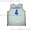 goedkoop Retro Milos Teodosic # 4 Team Servië Srbija Basketbal Jerseys Gestikte Mannen Vrouwen Jeugd XS-5XL