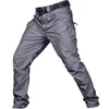 cargo pants men Multi Pocket Outdoor Tactical Sweatpants military army plus size Waterproof Quick Dry Elastic hiking Trousers 211201