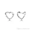 Boucles d'oreilles en argent sterling 925 avec double créoles scintillantes, haute couronne, étoile, amour, cœur, clous d'oreille, breloque, anniversaire, fiançailles, sac à poussière, cadeaux adaptés au charme Pandora