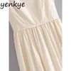 Vintage Solid Color Spaghetti Strap Robe Sexy Femmes Sans Manches Col Carré A-ligne Midi Slim Dresss Party Summer Vestido 210514