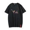 Chinese Style Embroidery Short Sleeve T-Shirt Plum Flower Bird Men's Original Summer Cotton Tee Tops