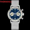 Montre Homme Classique Saphir Miroir Acier Inoxydable Relogio Horloge Homme Montre-Bracelet Étanche Montre de Luxe Cadeau Montres-Bracelets Tous les Cadrans Fonctionnent Chronomètre