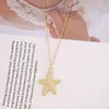 Оптовые морские пляж Boho Shells Starfish Conch из нержавеющей стали цепи цепи кулон ожерелье золота цепи ожерелья украшения подарок для женщин