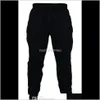 Mens Calças Casuais Esportes Jogger Chinos Skinny Corredores Cor Sólida Suor Respirável Elástica Cintura Elástica Moda Homens Calças Longas Roupas LXXWP DFO7A