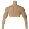 Männer Body Shapers Realistische Cosplay Kostüme Gefälschte Muskel Anzüge Mit Armen Brust Muskeln Silikon Tops Pectoralis Major306N