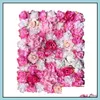 Fleurs décoratives couronnes de fête festive fournitures de jardin à la maison fleur fleur personnalisée Panneau mural artificiel 3d Mariage de mariage POGRAMME DE DÉCOR