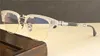 retro men optical glasses pop EVA punk style design square half-frame with leather box HD clear lens top quality257d