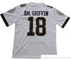 NCAA UCF Knights College Football Wear # 18 Shaquem Griffin Jersey Noir Blanc AAC Cousu University of Central Florida SM.Griffin Jerseys