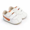 Första vandrare Fashion Born Infant Baby Boys Girls Prewalker Pu Leather Soft Sole Anti-slip Crib Shoes Sneakers 0-18 månader#P4