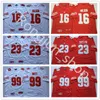 NCAA Football College 위스콘신 오소리 16 Russell Wilson Jersey 99 JJ Watt 23 Jonathan Taylor University Red White 팀 통기성 남성 고품질