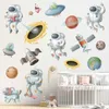 Removable Cartoon Space Astronaut Wall Stickers for Kids room Nursery Wall Decor PVC Wall Decals for Baby room Home Decoration 210929