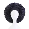 42 cm große Satin-Mütze, Beanie, Damen, einfarbig, Nachtschlafmütze, Haarpflege, breite Schönheitskappen