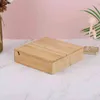 Wood Light Portable Cosmetic Storage Box Case Retro Lighting Makeup Vanity Mirror