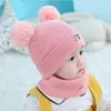 Inverno Bambino Cappelli Lavorati A Maglia Cappellini Caldi Di Natale Sciarpa Lavorata A Maglia Set Cappello Lavorato A Maglia All'uncinetto Per Bambino Inverno WarmKnitHats Accessori WLL-YFA2650