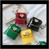 Enfants en cuir verni rayures imprime mignon amour moraillon couverture porte-monnaie chaîne sacs mélanger couleur Nynxl sac à main Uiduc