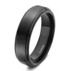 2 Stücke 6mm 8mm Ringe Sets 100% Reines Titan Schwarz Paar Hochzeit Bands Verlobung Liebhaber Schmuck Alliance Bague homme325I